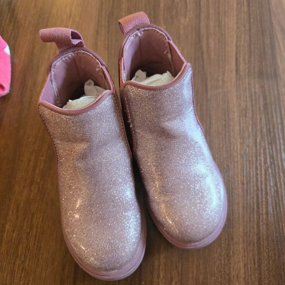 Native Kensington Treklite Pink Glitter Chelsea Boots Kids Size C8 43108043-5992